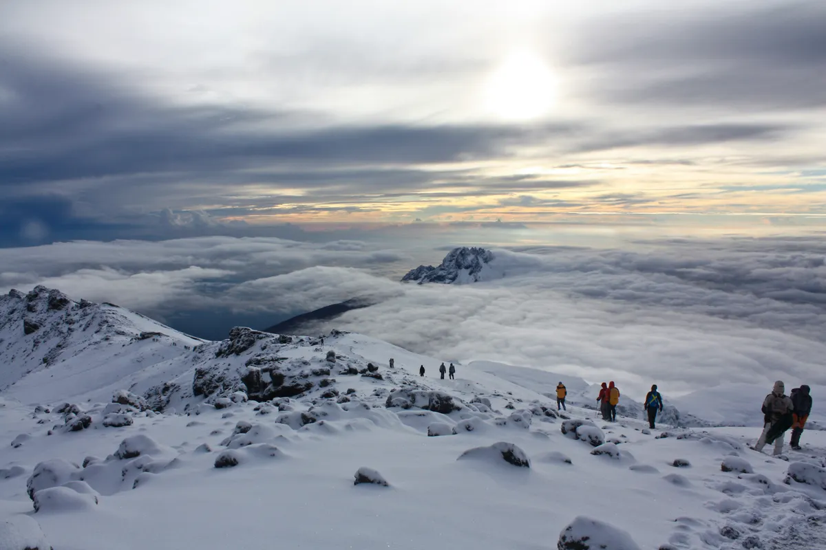 Mount Kilimanjaro rising above the Sinya wildlife area
